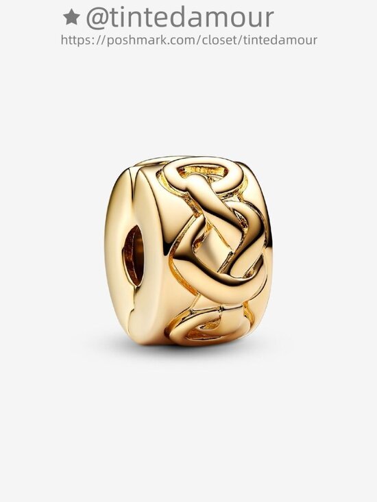 Pandora Knotted Hearts Clip Charm|Pendant - Picture 1 of 2